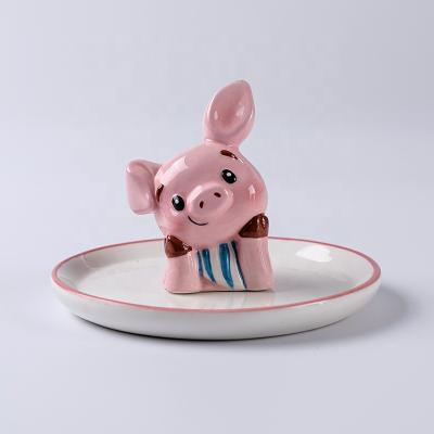 China Wholesale Fashionable Modern Simplicity Pig Jewelry Dish Pink Series Children for sale