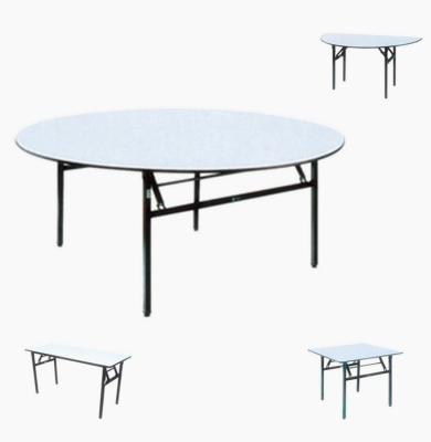 China YC-T200 Modern Strong Used Hotel Folding Plywood Round Banquet Dining Tables for sale