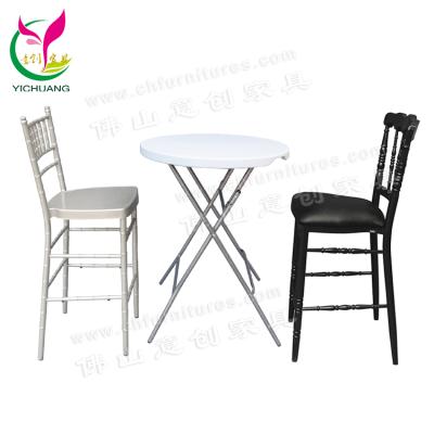 China Plastic Folding Cocktail Table Wedding Outdoor Picnic Bar Outdoor Foldable for sale