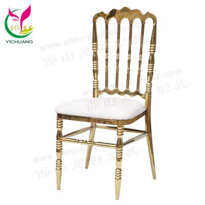 China Modern New Design YCX-SS51 Stainless Steel Napoleon Gold Chairs for sale