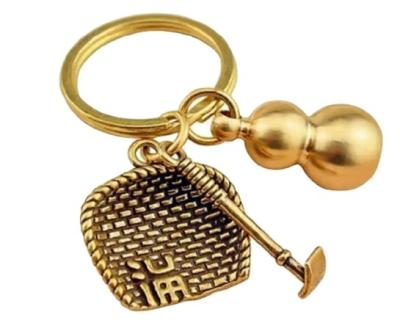 China Key Chain Supply 30 Mm Split 35 Mm Slot Solid Brass Ring Flat Brass Key Ring for sale