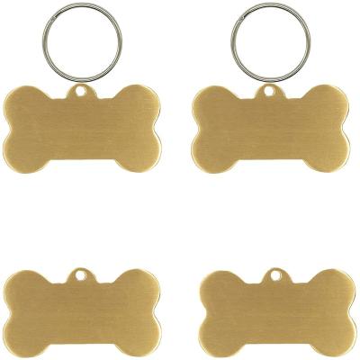 China Europe Fashion Solid Brass Tag For Name Custom Blank Brass Tag Dog Collar Dog Engraved Brass Tag for sale