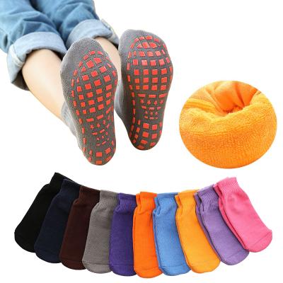 China Wholesale Autumn And Winter Non Slip Breathable Socks Non Slip Sticky Grip Socks Yoga Pilates Hospital Booties Men Women for sale