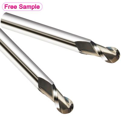 China Long Solid Carbide Shank Tungsten Steel 2 Flute Safety Carbide End Mill CNC Straight Milling Cutter For Copper Aluminum for sale