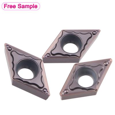 China Lathe Indexable Carbide CNC Cutting Tool Long Life Stainless Steel DCMT070204 DCMT11T304 CVD Turning Insert for sale