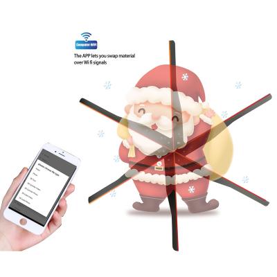 China 3D Hologram Fan, 85CM 3D Fan Hologram Projector Advertising Display with 700 Hologram Video Library and 1358 LED Holofan 85CM 3d Fan for sale