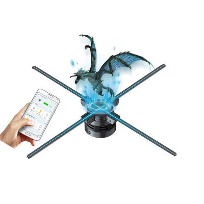 China 3D Hologram Fan, 100CM Fan 3D Hologram Projector Advertising Display with 700 Video Library and LED Fan Remote Holofan 100CM Hologram for sale