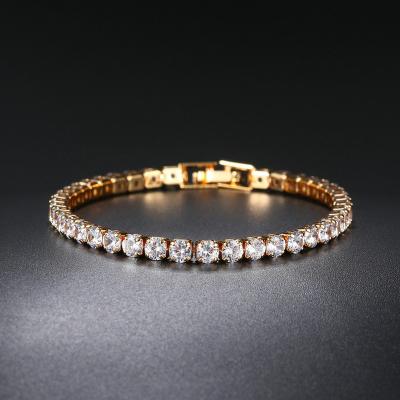 China Hot Selling Vintage Diamond Fashion Jewelry Gold Plated Luxury Bracelets And Bangles Colorful Cubic Zirconia Women's Bracelets for sale