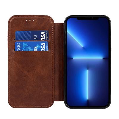 China Wallet Function Credit Card Slot Full Protection Soft Luxury Emf Flip Leather Wallet Mobile Phone Magnetic Case for sale