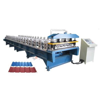 China Hotels Cold Roll Forming Trapezoidal Glazed / Metal Sheet Roof Roll Forming Machine for sale