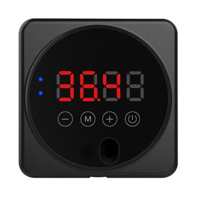 China Thermal Weather Display Wall Mount Display Body Face Temperature Camera Scanner Clock for sale