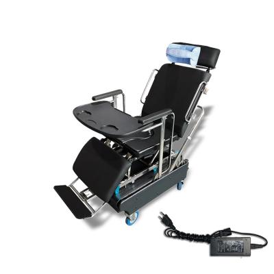 China Convenient Folding Chair Position Nursing Transter Commode Wheel Bed for sale