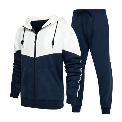 China JS095A Windproof Trending Winter Casual Men Clothing Set 2 Piece Full Zip Up Set Stylish Men's Sportswear Tracksuit Hoodies Sweatsuit Set for sale