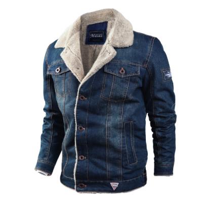 China JS692 fashion viable promotional custom made cotton M-6XL plus size denim jackets custom made men's plus size denim jacket for sale