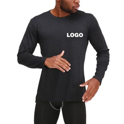 China JS85 long sleeve custom logo sportswear basketball training t-shirt wholesale QUICK DRY white t-shirt gym wear men casual sweatshirt for sale