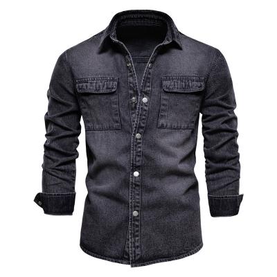 China Customs JS6001 Viable Logo Mens Denim S-2xl Windproof Blue Black Jacket 2021 Manufacturers Sale High Quality for sale