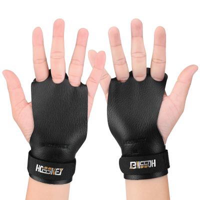 China 3 Hole Black Gym Fitness Gloves Large Grips for Cross Training, Pullups, Weightlifting, Chin Ups, Training, Exercise, SIZE 3 for sale