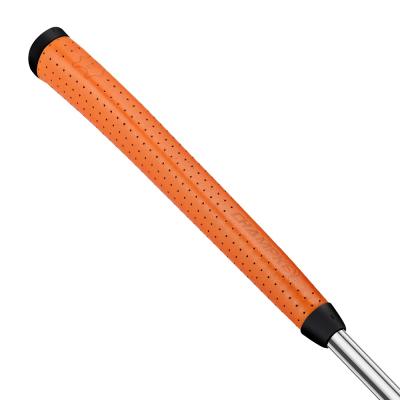 China New Breathable Champkey Golf Genuine Leather Putter Grips Sheetskin Orange Pure Handmade Club Grip for sale