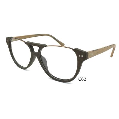 China For Reading Glasses 2021 New Instock Metal Half Sight Eyewear Stylish Wooden Monocle Reading Glasses With Low MOQ for sale