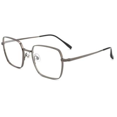 China For Reading Glasses 2021 Low MOQ Large Square Optical Soft Pure Titanium Frames Block Blue Light Reading Glasses for sale