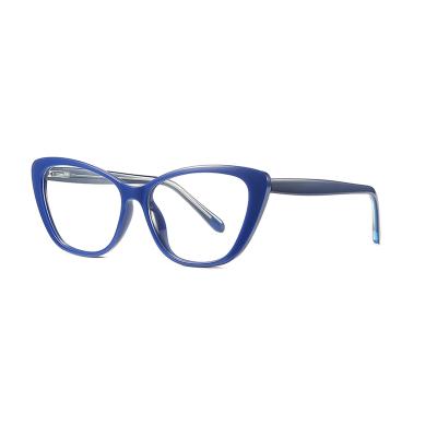 China For Reading Glasses China Customize Wholesale High Quality Fashionable TR90 Acetate Optical Women Cateye Frames Eyeglasses Frames Reading Glasses for sale