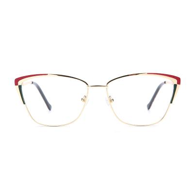 China For Reading Glass Goods Ready Metal Low MOQ Cateye Frames Anti Blue Light Glasses With High Quality for sale