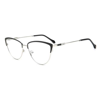 China For reading glasses 2021 new wholesale metal crystal cateye glass lady optical frames with high quality for sale