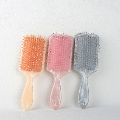 China Promotion Nondisposable marbling logo pink gray plastic hairbrush color hair wet marble set brush for sale