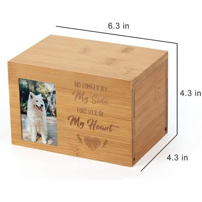 China Wooden Memorial Pet Cremation Urn Personalized Viable Wooden Memorial Pet Ashes Keepsake Urns Pet Cremation Urn for sale