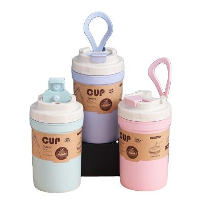 China 500ML Sustainable Creative Water Cup Double-Layer Insulation Large Capacity Sealed Cup Can Microwaved for sale