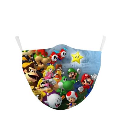 China JOINT Face Mask Cloth Cloth Face Mask Reusable Kids Mask Super Mario Series Kids Size for sale