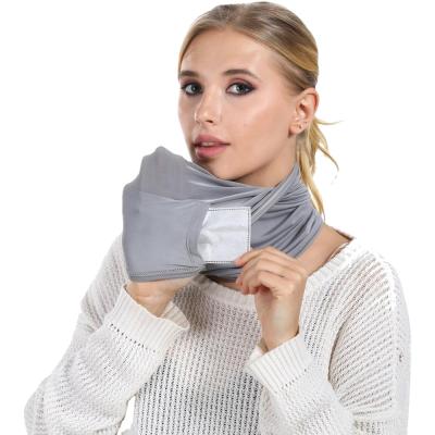 China Skin Friendly Custom Filtered Neck Warmer Multifunctional Polyester Magic Bandana Neck Warmer With Filter Pocket for sale