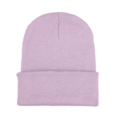 China Autumn Winter New Solid Color COMMON knitted material RPET hat men's and women's hat for sale