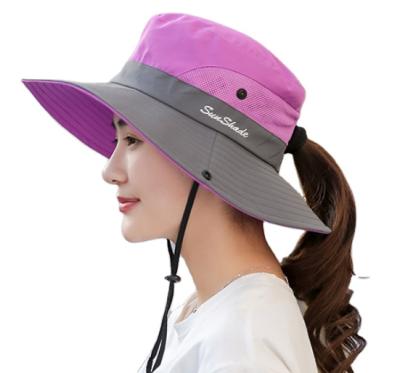 China Breathable Women Safari Hat Bucket Hat Outdoor Comfort UV Protector for sale