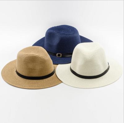 China Striped Panama Paper Straw Hat Wholesale for sale