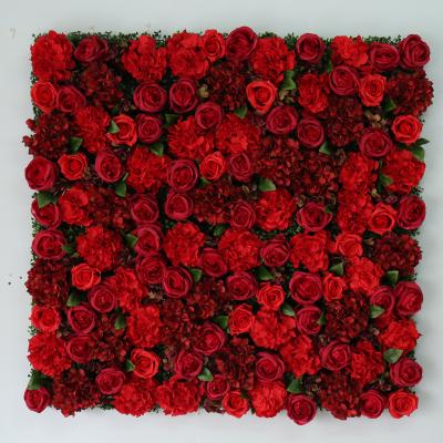 China Any combination Artificial Silk Flower Panel For Wedding Decoration 3d Flower Wall for sale