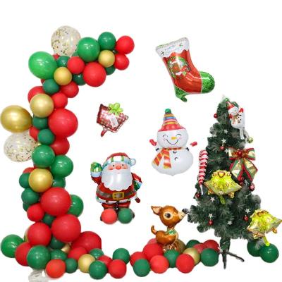 China Latex Wholesale New Christmas Balloon Set Christmas Letter Set School Classroom Scene Decoration for sale