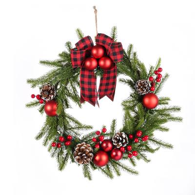 China Any combination Christmas Decorations Garland Ribbon Outdoor Indoor Christmas Wreath Garland Ornaments Christmas Wreaths for sale