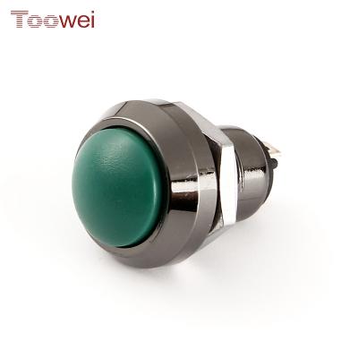 China Pet Machine Metal Waterproof Momentary 12mm Latching Push Button Switch for sale