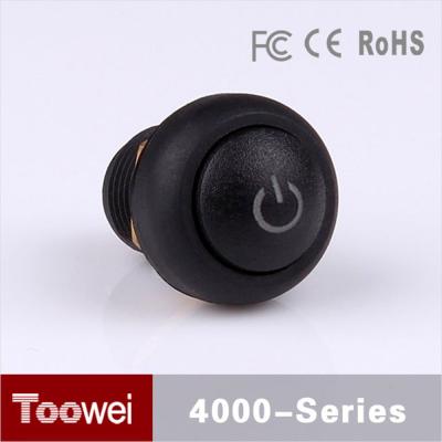 China Toowei Nylon Black Push Button Switch Mini 12mm Plastic Momentary Waterproof Push Button Switch With Symbol Power Push Button Switch for sale