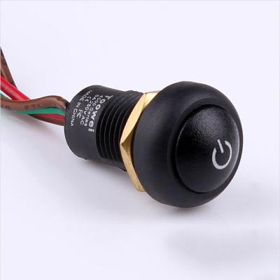 China Multipurpose Waterproof IP67 Illuminated 12mm Push Button Switch for sale