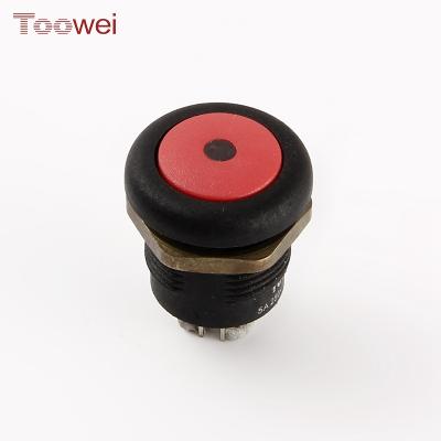 China Dupont Toowei 16mm Nylon Waterproof Locking Plastic Push Button Switch for sale