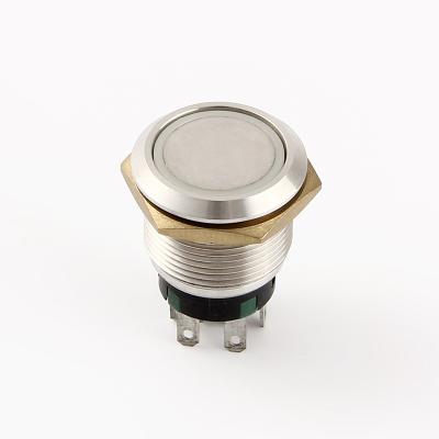 China Aluminum Alloy 19mm Metal IP67 With Light Momentary/Latching Waterproof Push Button Switch for sale