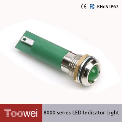 China Toowei Panel Mount Indicator Lights 12mm 12v 220v Nylon Green Led Indicator Light for sale