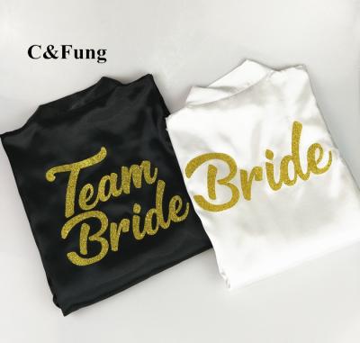 China Wedding C&Fung Design BRIDE TEAM BRIDAL TEAM BRIDE Gold Letters Glitter Gold Letters Bridal Shower Bride To Be Bachelor Bridal Bridesmaid Party Maxi Dresses for sale