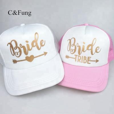 China C&Fung Bride JOINT Trucker Hats Bachelor Party Hats High Quality Bridesmaid Team Bride Hat for sale