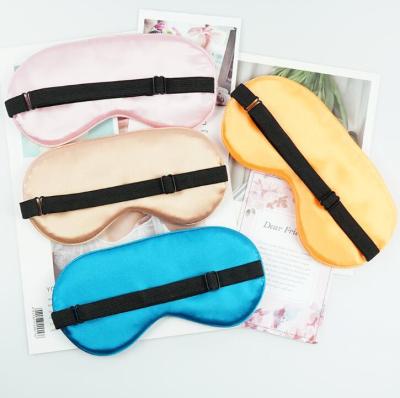 China Wholesale Adjustable Custom EYE Texts On Satin Material Sleep Eye Mask Travel Sleeping Eye Mask for sale