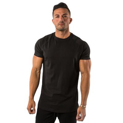 China Customizable Anti-Wrinkle Men Summer Fitness Short Sleeve T-shirt Solid Color Short Sleeve for sale