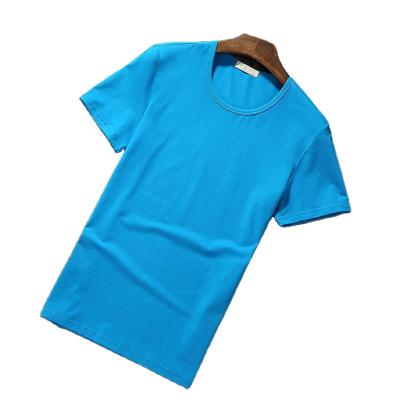 China 2022 New Anti-Wrinkle Men's T-shirt Summer Round Neck Solid Color T-shirt Men Wear Short Sleeve Short Sleeve for sale