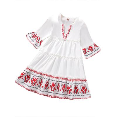 China Anti-wrinkle manufacturers wholesale children's wear summer 2022 new small and medium girls short sleeve dresses for sale